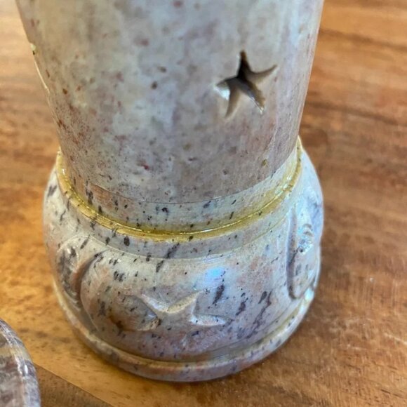 Soapstone Incense Burner 12in High Decorative Celestial Zodiac Moon Sun Marble - Picture 9 of 16